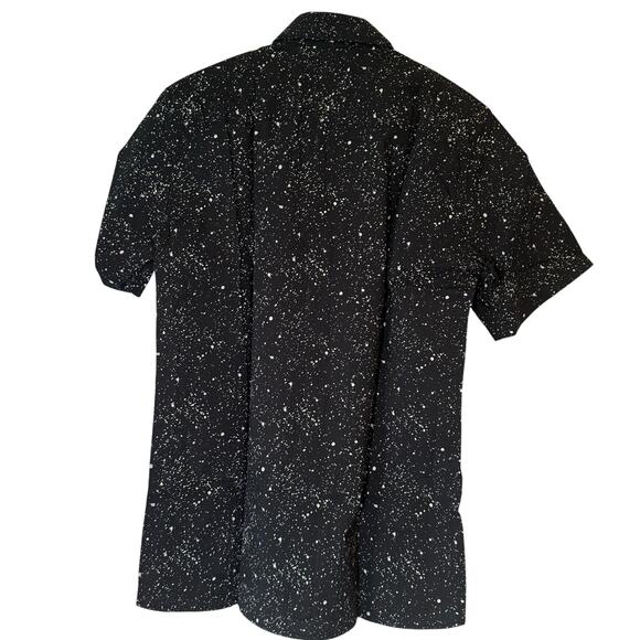 HURLEY Destroyer Button-Down Short-Sleeve Shirt AH4887 Black/White Men's SM NWT - Picture 3 of 7